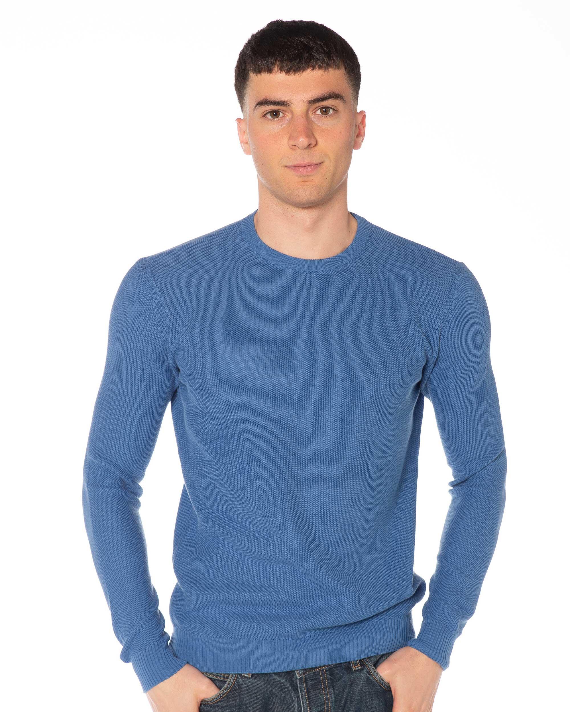 Paricollo E003U 100_ cotone Avio Fronte