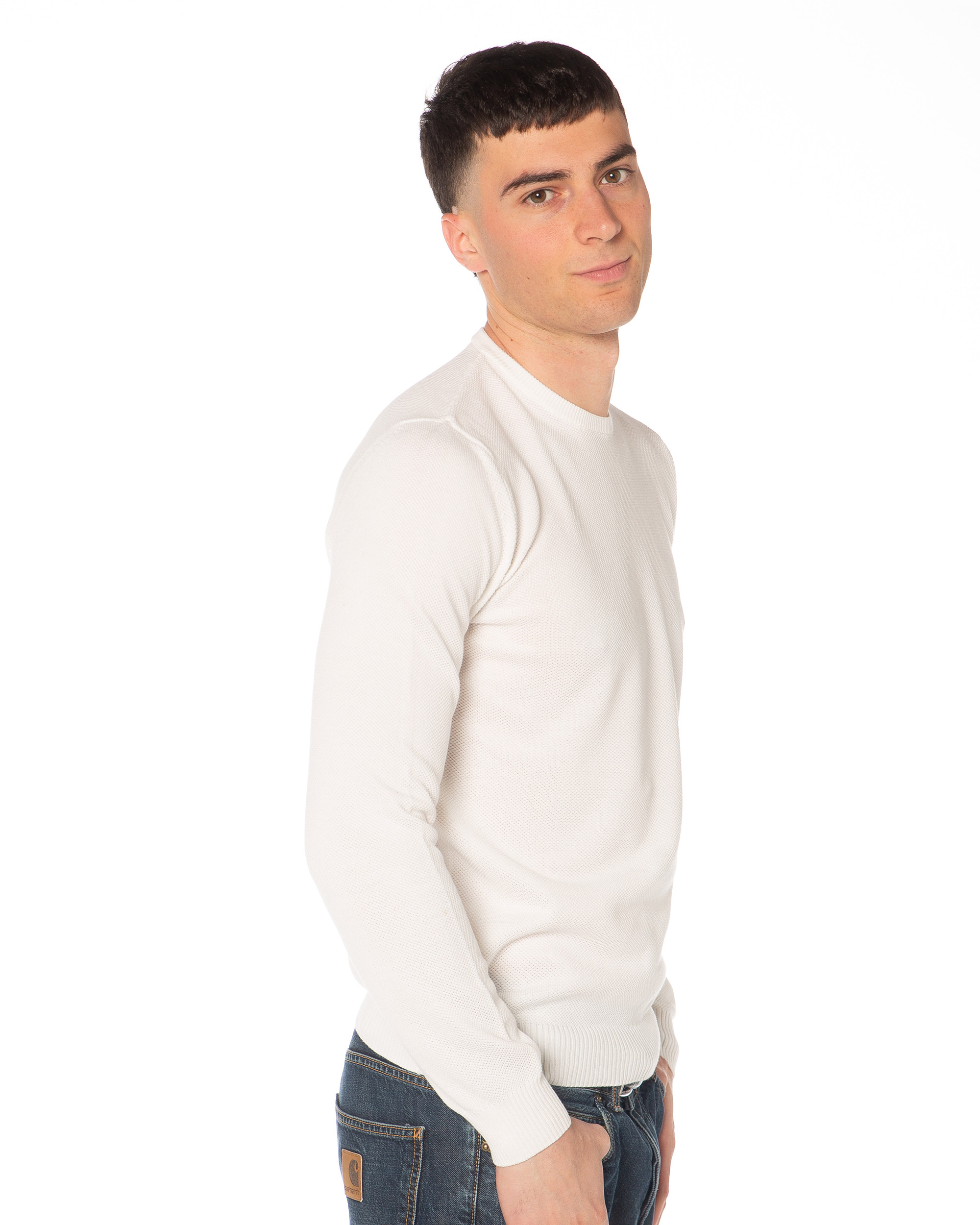 Paricollo E004U 100_ cotone Bianco Lato