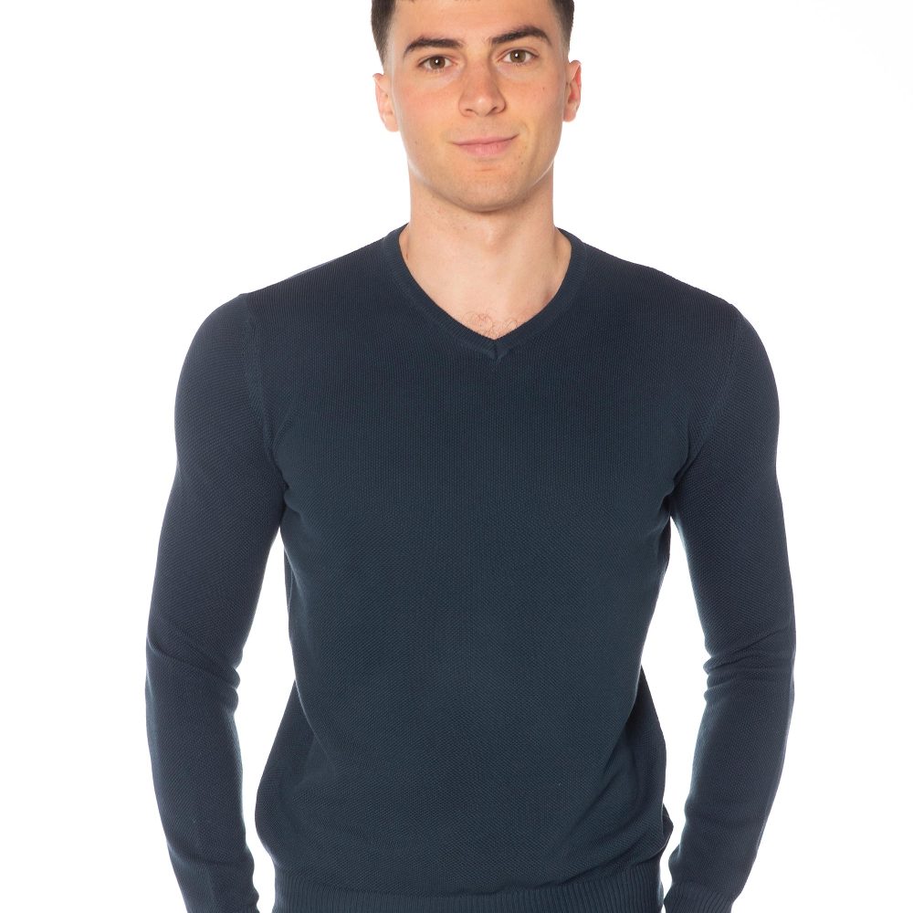 Maglia Scollo a V 100% Cotone - Uomo E004U/V