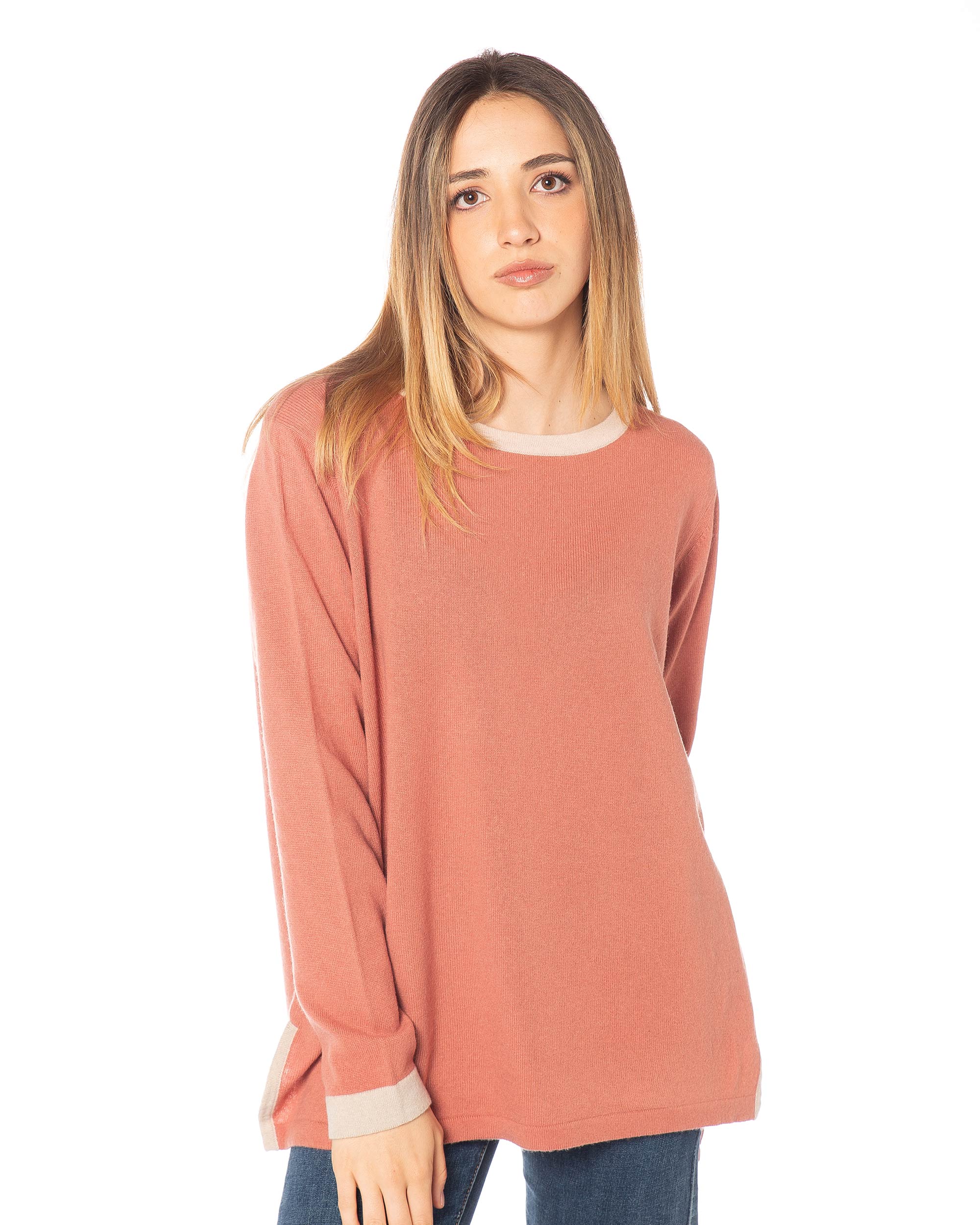 Barca a 2 colori 2529 30 Cahmere Cipria Beige Fronte 1