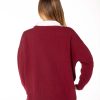 Cardigan donna bordeaux cashmere Rinaldi Cashmere, retro elegante e confortevole