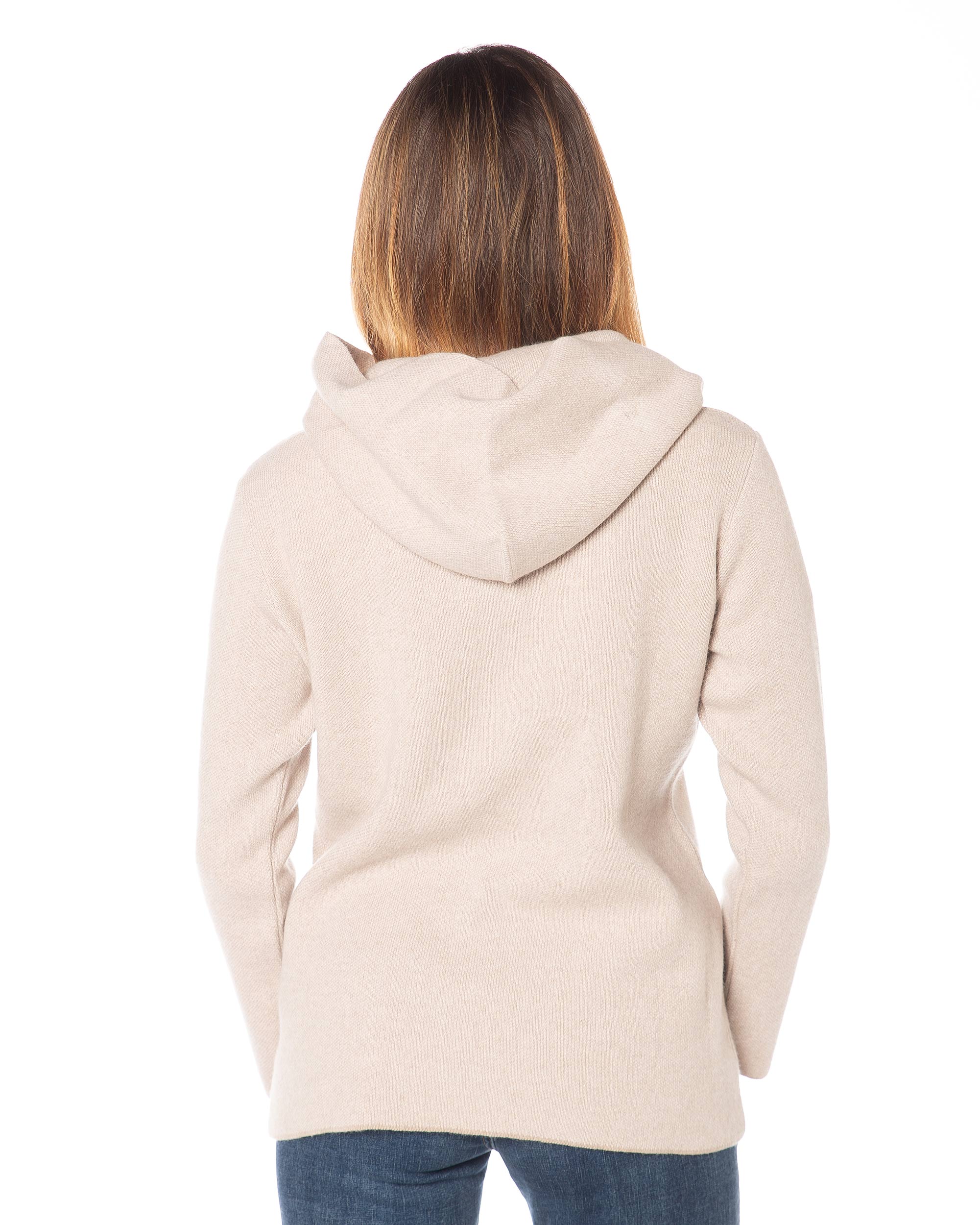 Giacca sale e pepe beige-panna Rinaldi Cashmere, retro sartoriale e raffinato