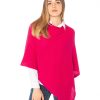 Mantella donna fucsia in misto cashmere, luminosa e contemporanea, con taglio morbido e vestibilità T.U.