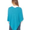 Poncho donna color ottanio in misto cashmere, capo elegante e raffinato per la stagione autunno inverno – Rinaldi Cashmere